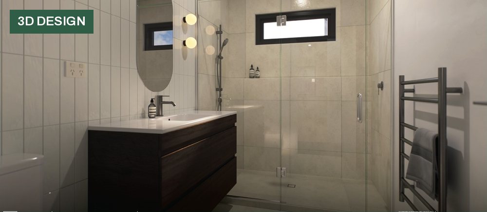 3D design of a bathroom