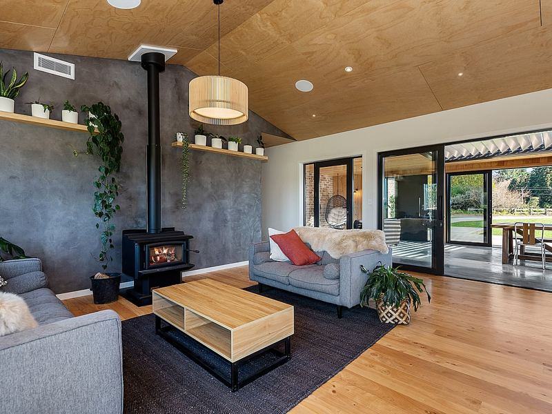 Living room in a home designed by Maunga Designs